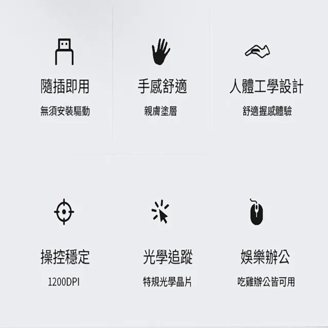 【HP 惠普】RGB有線電競滑鼠 M260 黑(簡約/時尚/舒適/人體工學設計)