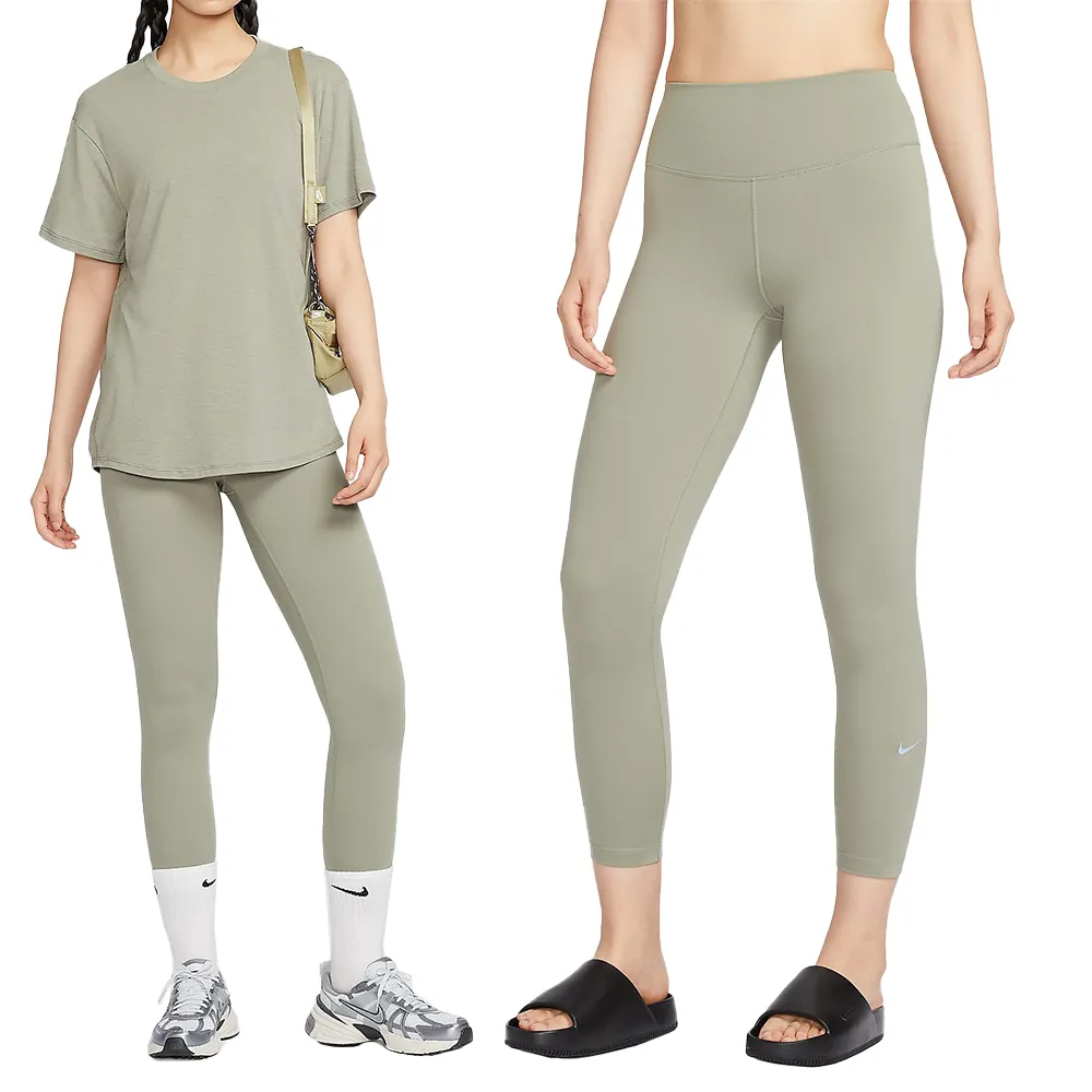 【NIKE 耐吉】NK DF One HR 78 Tight 女款 綠色 運動 瑜珈 束褲 長褲 緊身褲 FN3233-320