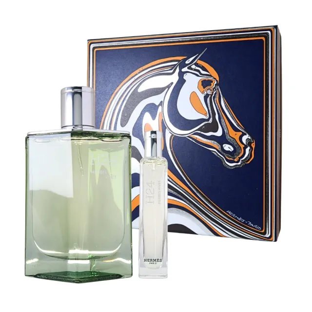 Hermes 愛馬仕】Herbes Vives H24 綠動淡香精EDP 禮盒(100ml+15ml