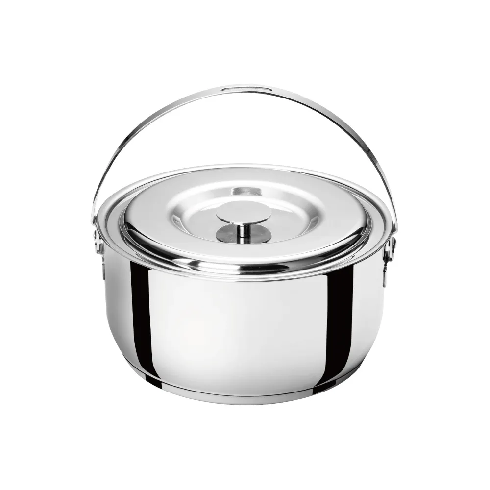 【Buffalo 牛頭牌】新小牛304不鏽鋼加厚底調理鍋22cm/3.8L(IH.電磁爐適用)