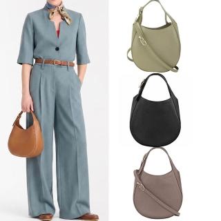【LONGCHAMP】Le Foulonne S 荔紋牛皮半月手提/斜背兩用包-多色可選(兩用包 法國精品)