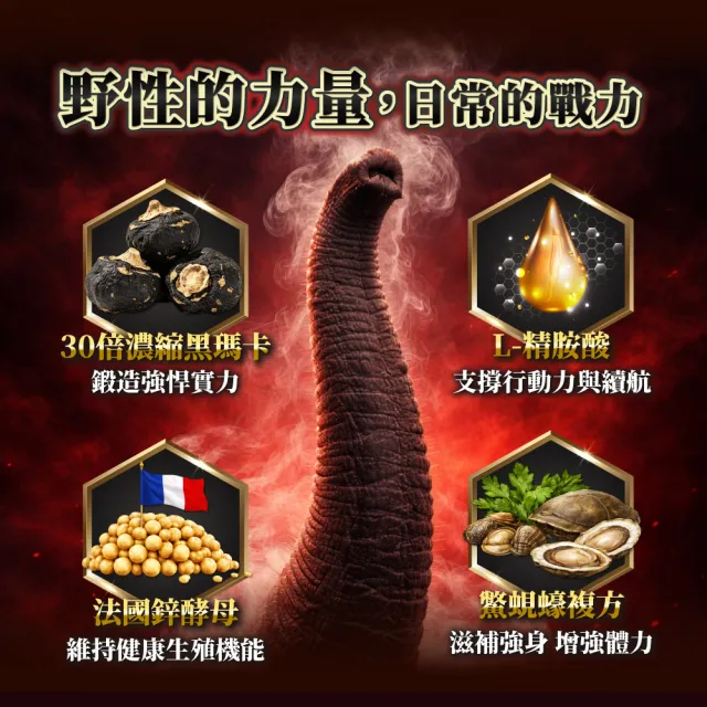 【PowerHero 勁漢英雄】L-精胺酸祕魯黑瑪卡膠囊x3盒(90顆/盒、100%黑瑪卡、馬卡、精胺酸、蜆精、蠔精)