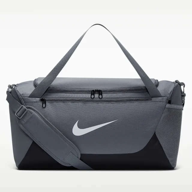 【NIKE 耐吉】手提包 健身包 運動包 旅行袋 大容量 NK BRSLA S DUFF - X 灰黑 IB4394-084(2927)
