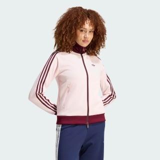 【adidas 愛迪達】外套 女 運動立領外套 三葉草 亞規 BECKENBAUER TT 粉紅 KX4264 (S3446)