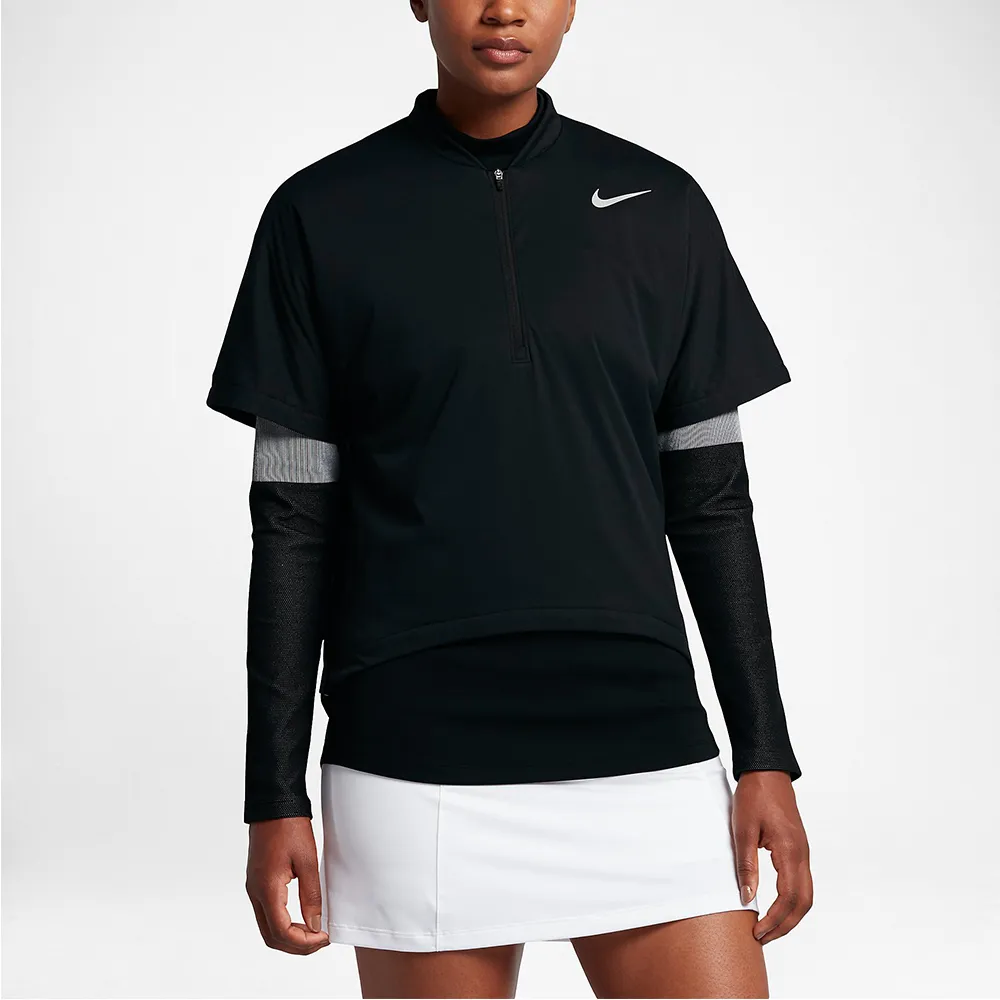 【NIKE GOLF】GOLF女兩件式運動保暖機能上衣(黑831440-010)
