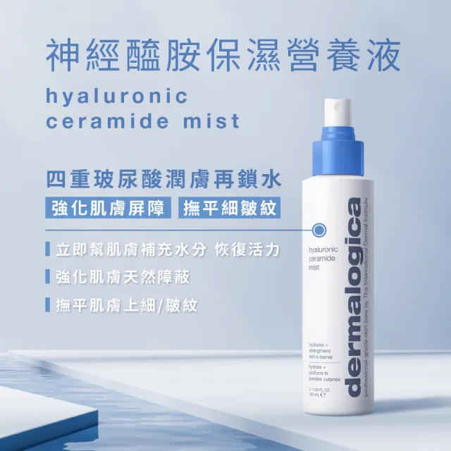 【dermalogica 德卡】神經醯胺保濕營養液150ml(保濕修護 神經醯胺 四重玻尿酸 鎖水穩膚 德美樂嘉)