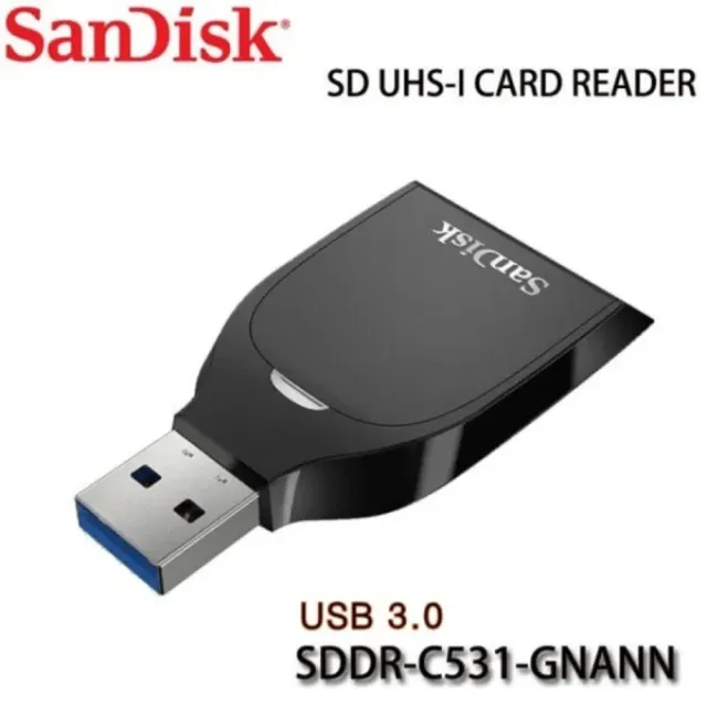 【SanDisk 晟碟】[全新版]高階影像專用 QuickFlow SD USB3.0 讀卡機(最高170MB/s 讀取速度 2年保固)