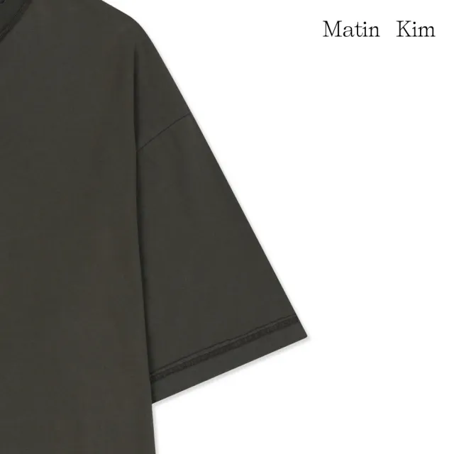 【MATIN KIM】官方旗艦復古塗鴉字母上衣(炭灰)