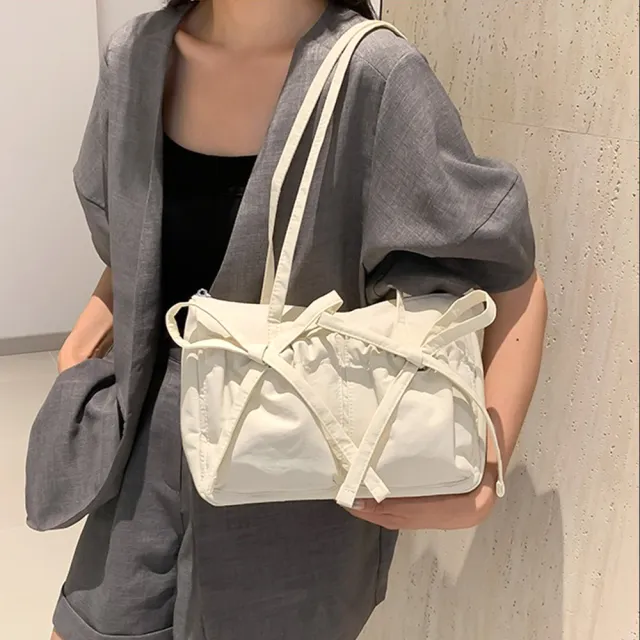 【KT DADA】雙11 大容量肩背包 可愛包包 超能裝包包 女尼龍托特包 蝴蝶結包包 肩背包 輕量單肩 