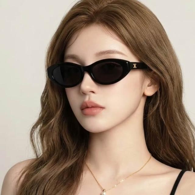 【CELINE】貓眼膠框抗UV太陽眼鏡(CL40353F-01A)
