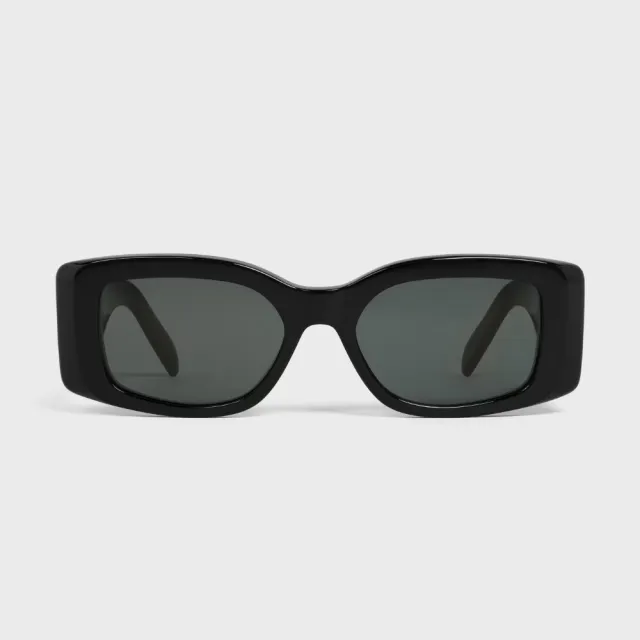 【CELINE】凱旋門方形膠框抗UV太陽眼鏡(CL40282U-01B)