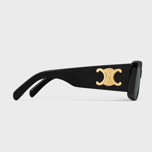 【CELINE】凱旋門方形膠框抗UV太陽眼鏡(CL40282U-01B)