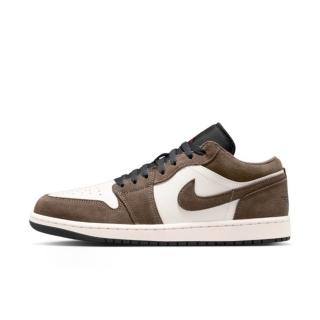 【NIKE 耐吉】Air Jordan 1 Low 男 運動休閒鞋 低筒 AJ1 紅標 摩卡(553558-200)