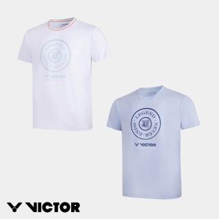 【VICTOR 勝利體育】黃雅瓊專屬系列2.0 針織T恤 中性款(T-605HYQ A/M 漂白/天路藍)