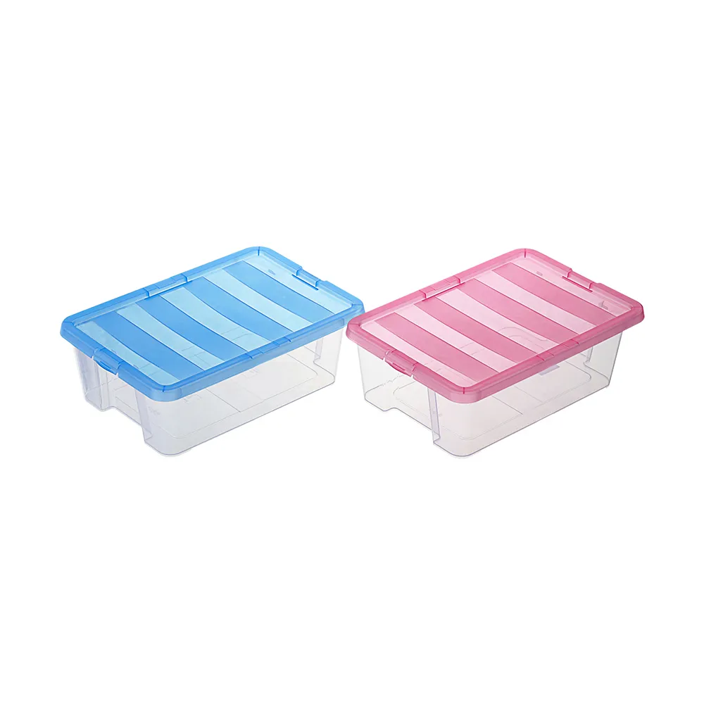 【KEYWAY 聯府】迪德收納盒9L附蓋-6入 藍/紅(整理盒 儲物盒 MIT台灣製造)