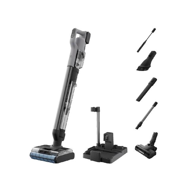 【Electrolux 伊萊克斯】極適家居800 三機一體熱烘吸拖洗地機/吸塵器(EFW81713 冷峽灰)