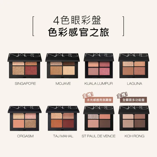 【NARS】官方直營 4色眼彩盤(顏色任選)