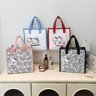 【HELLO KITTY】日系復古甜美風輕便大容量手提袋(便當袋/手提包)