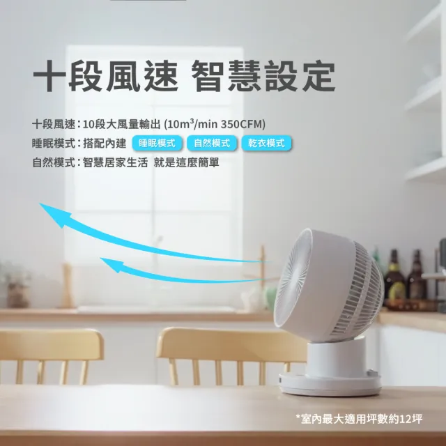 【FUNY】無線3D氣流循環扇 無線風扇 (靜音 大風量 USB充電 定時 遙控 室內戶外適用)