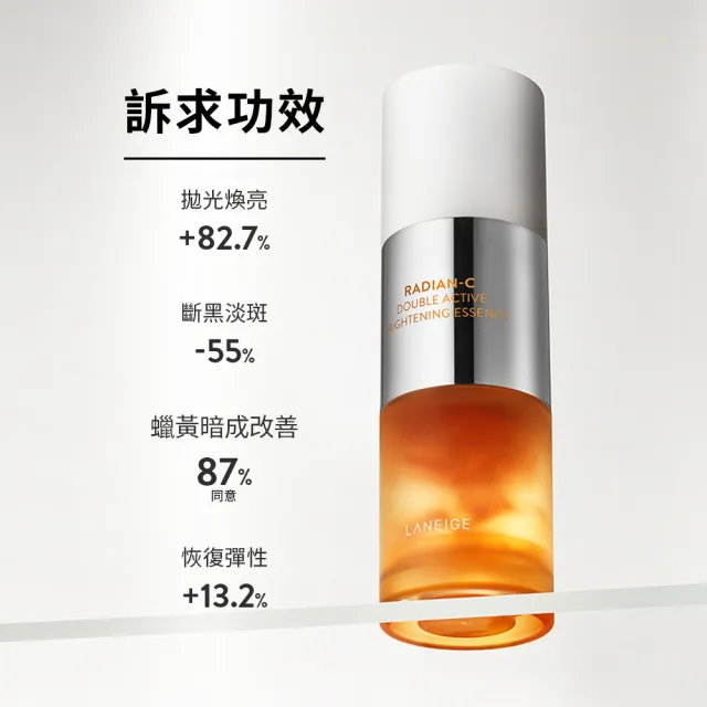 【LANEIGE 蘭芝】官方直營 維他命C淨膚煥白雙精萃 30g(煥亮小橘光 美白精華)