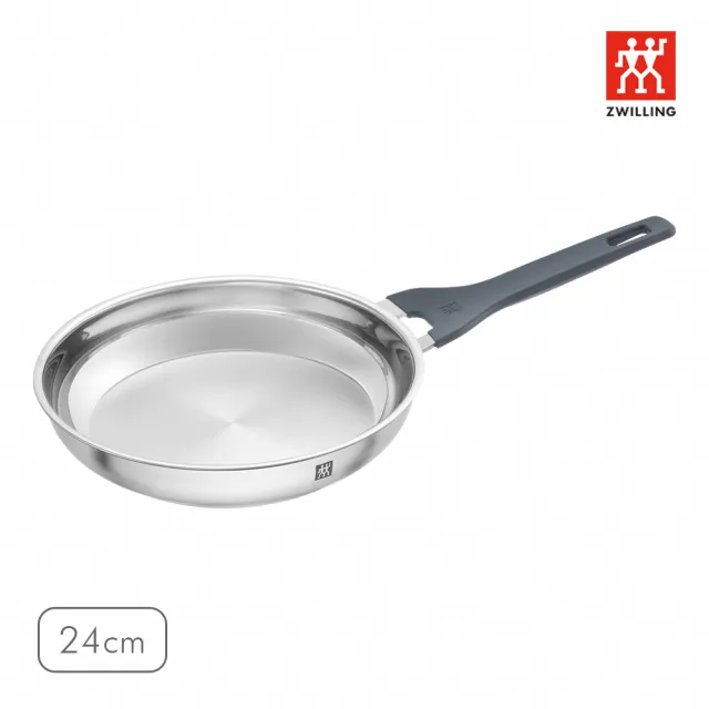 【ZWILLING 德國雙人】Simplify不鏽鋼平煎鍋/平底鍋24cm無蓋(德國雙人牌集團官方直營)