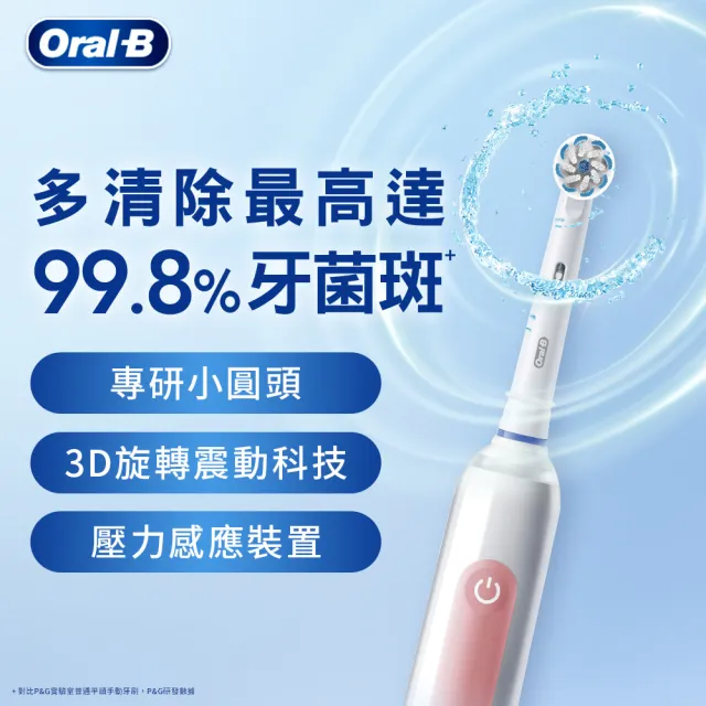 【Oral-B 歐樂B】PRO3 3D電動牙刷 雙入組