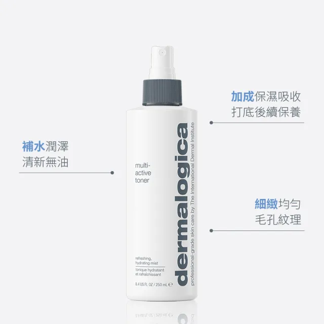 【dermalogica 德卡】多活性營養液250ml(濕化妝水 濕敷補水 油水平衡 妝前保濕)