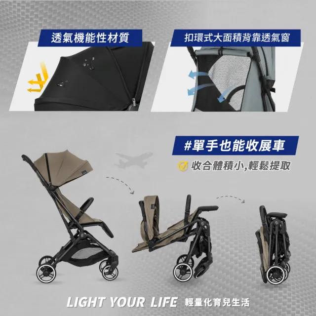 【Sparco】Karbon 極輕碳纖維嬰兒推車