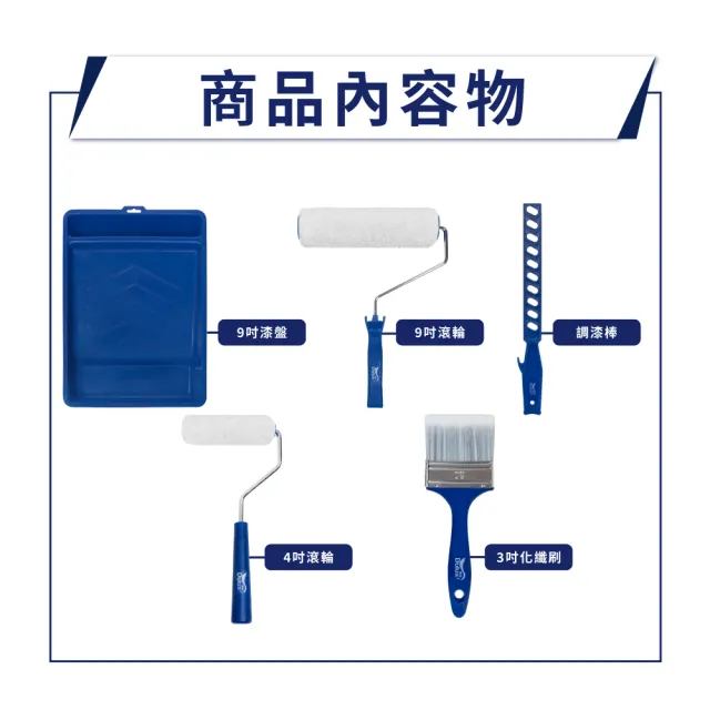 【得利】Dulux官方旗艦店★大面積快刷組（1組裝）(刷子 滾輪)