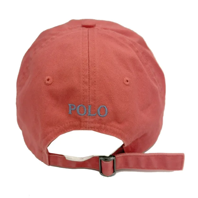 【RALPH LAUREN】POLO刺繡小馬LOGO鴨舌棒球帽(嫣紅)