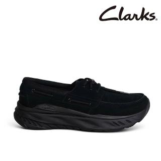 【Clarks】男鞋 微風跑 Zeph Run Step真皮輕量厚底船型鞋 (黑色) (CLM29226C)