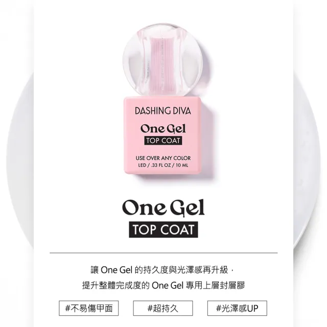 【DASHING DIVA】OneGel 光療保養組合(化妝包/封層凝膠10ml/打底液11.5ml/磨甲棒/護手霜5ml)