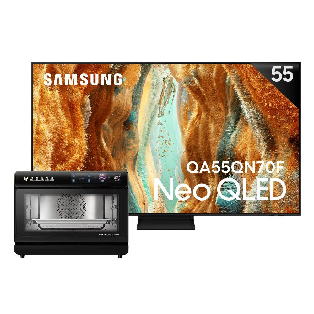 【Samsung 三星】55型 4K Neo QLED 144Hz Mini LED AI智慧顯示器 55QN70F 壁掛安裝(QA55QN70FAXXZW)