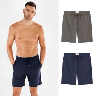 【Bread & Boxers】Lounge Short 男用純有機棉不收邊短褲 (質感灰/海軍藍)