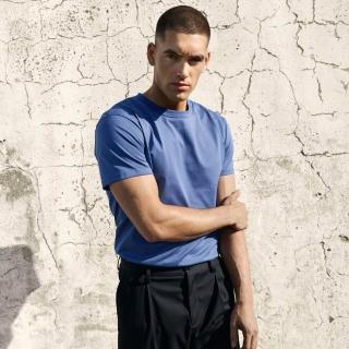 【Bread & Boxers】Crew-Neck Pima 圓領男用高端厚T - 丹寧藍 素t 短t 圓領 厚磅 短袖上衣