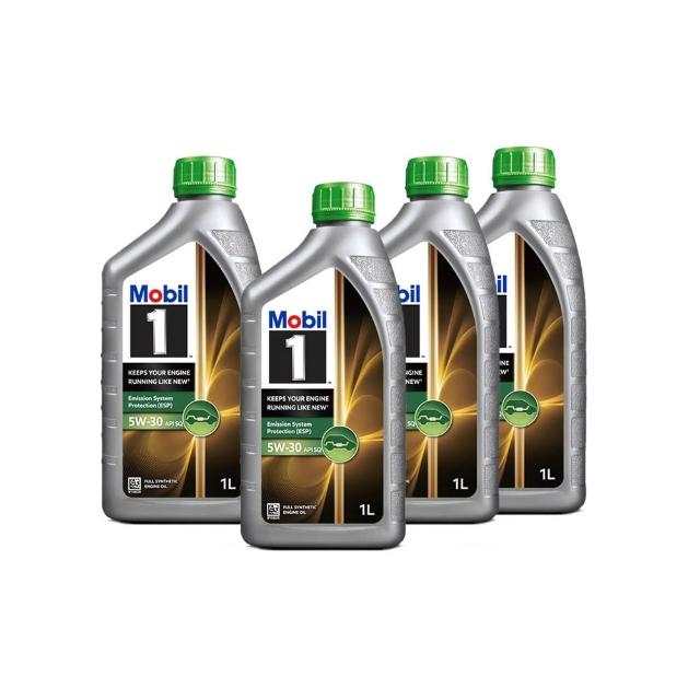【MOBIL 美孚】5W30 ESP SN 1L 汽柴共用 API SQ -4瓶入(公司貨)贈濃油精