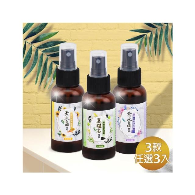 【命運好好玩】水晶精萃結界噴霧組(3款任選3入/黑曜石+艾草、黃水晶+檀香、紫水晶+五行)