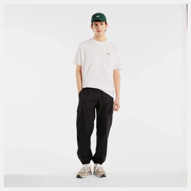 【NEW BALANCE】NB 短袖上衣 男 美規 白 MT62E2FFWT