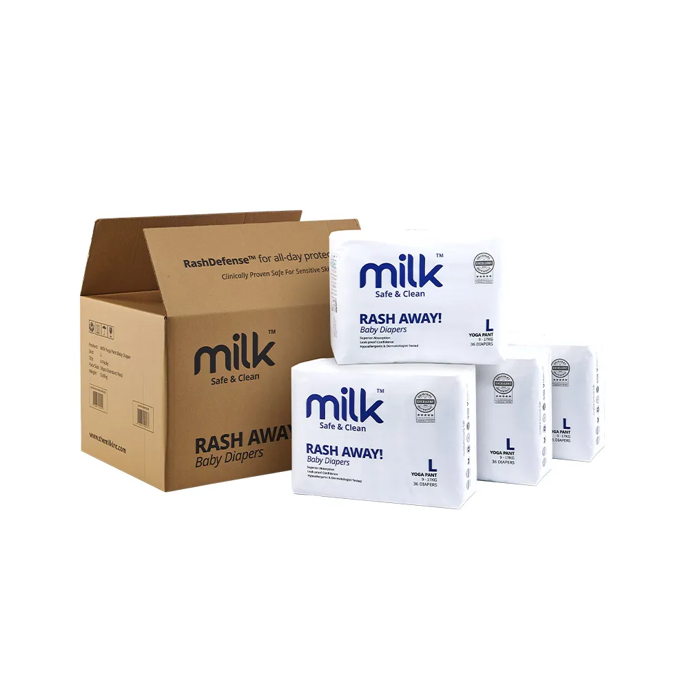 【milk】鎖水芯牛奶尿布 褲型 M-XXL-多款任選(箱購)