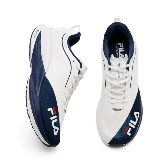 【FILA】Neo Propulsion 男慢跑鞋-白/丈青 (1-J909A-131)