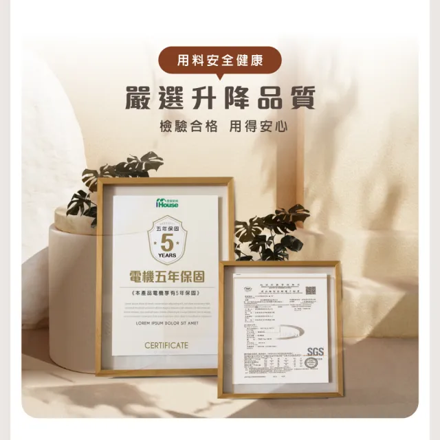 【IHouse】台灣製+聲控雙電機 120cm工學電動升降桌/兒童書桌/辦公桌/書桌/站立桌/電腦桌/成長桌