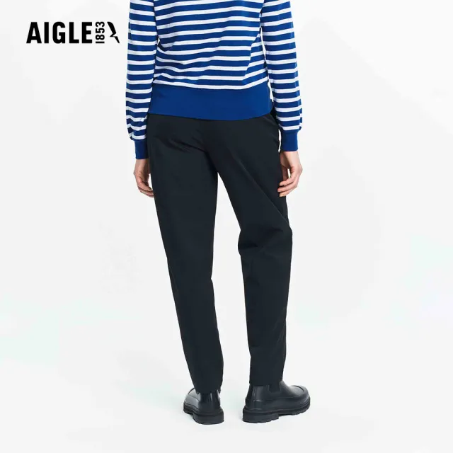 【AIGLE】女 防潑長褲｜AG-5A268A100 黑色 (女長褲 防潑長褲 休閒長褲 機能褲 機能長褲)