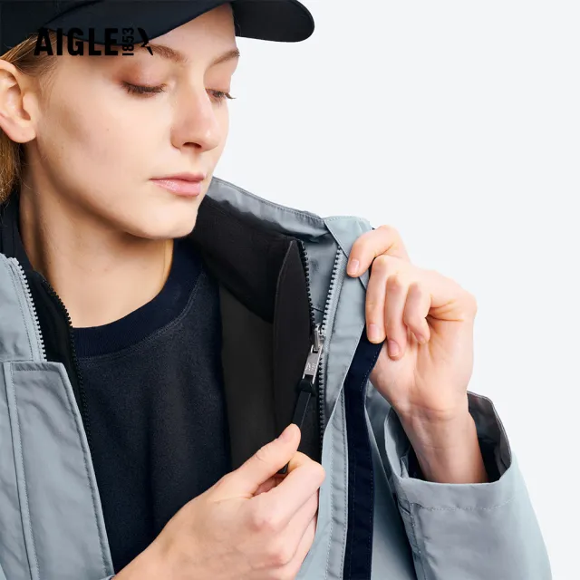 【AIGLE】女 GORE-TEX 防水透氣外套｜AG-5A205A251 迷霧藍(女外套 防水透氣外套 防風外套 Goretex)