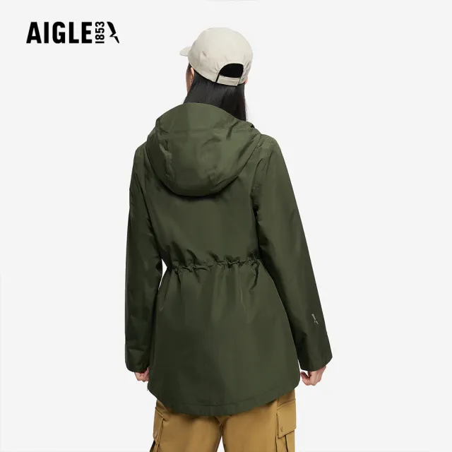 【AIGLE】女 GORE-TEX 防水透氣外套|AG-5A207A080 軍綠(女外套 防水透氣外套 防風外套 Goretex)