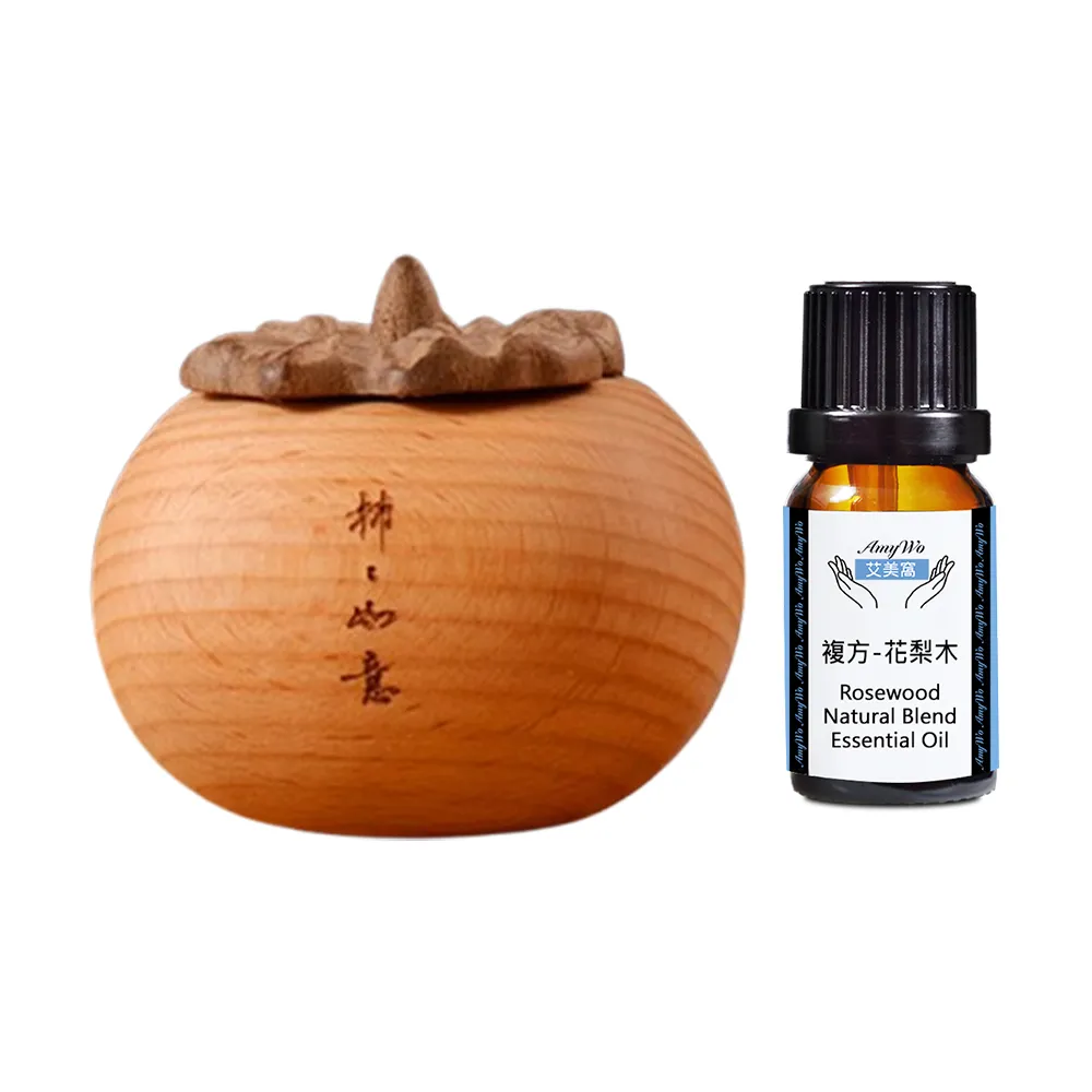 《Amywo艾美窩》柿柿如意擴香木IH-06217(精油擴香組-附複方花梨木精油一瓶- 精美盒裝)