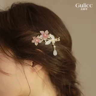 【Gulicc 古莉可】髮夾 古典流蘇花朵 仙氣爆棚小抓夾(7夕情人節 生日 髮飾 頭飾 鯊魚夾 抓夾 禮物)