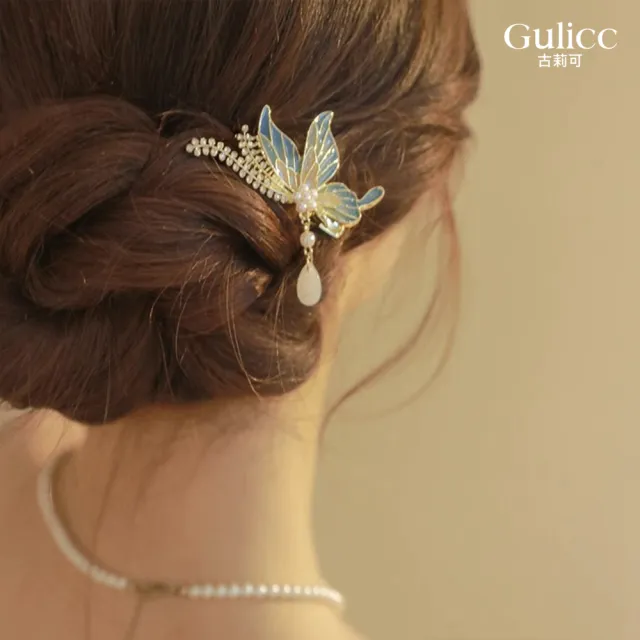 【Gulicc 古莉可】髮夾 古典流蘇花朵 仙氣爆棚小抓夾(雙11 生日 髮飾 頭飾 鯊魚夾 抓夾 禮物)