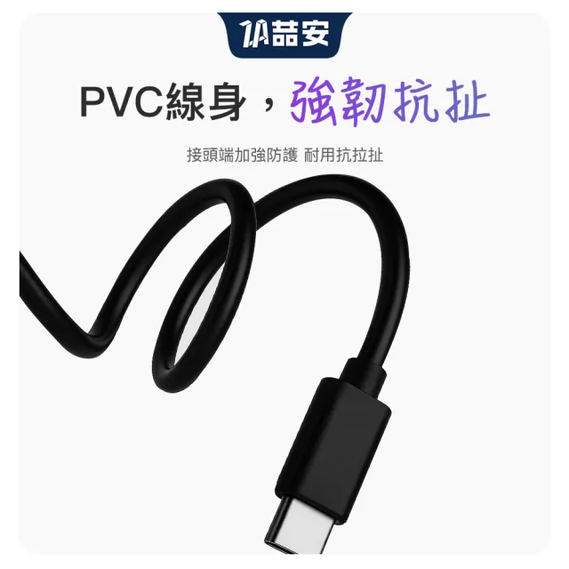 【ZA 喆安】USB3.2 Gen2 10G Type-C充電線50cm USB-A to Type-C傳輸線 適用iPhone 17/筆電/手機快充線