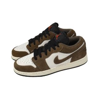 【NIKE 耐吉】休閒鞋 Air Jordan 1 Low GS 大童 女鞋 棕 喬丹 AJ1 553560-200