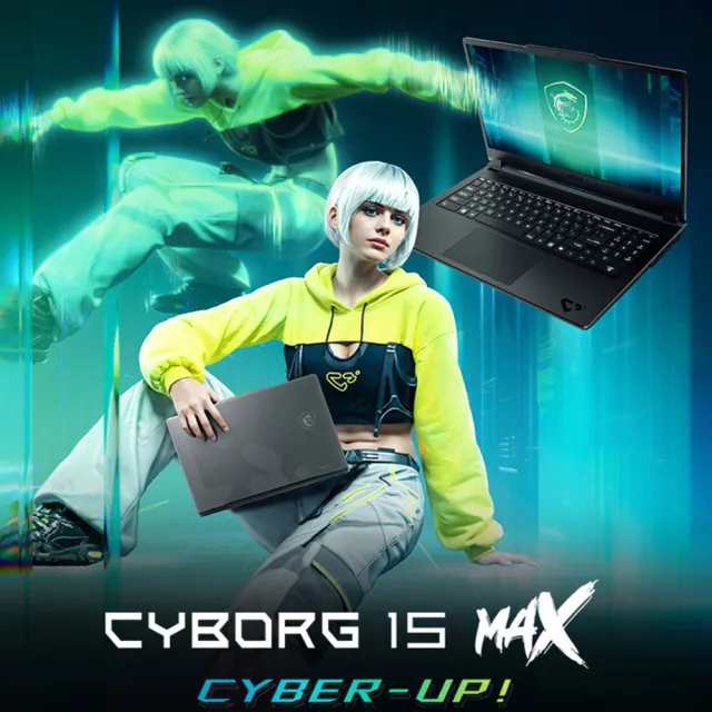 升級32G★【MSI 微星】15.6吋i7-13620H RTX5050電競筆電(Cyborg 15 Max/16G/512G SSD/W11/C13WE-054TW)